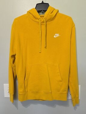 Nike Men's Mustard Yellow Pullover Hoodie